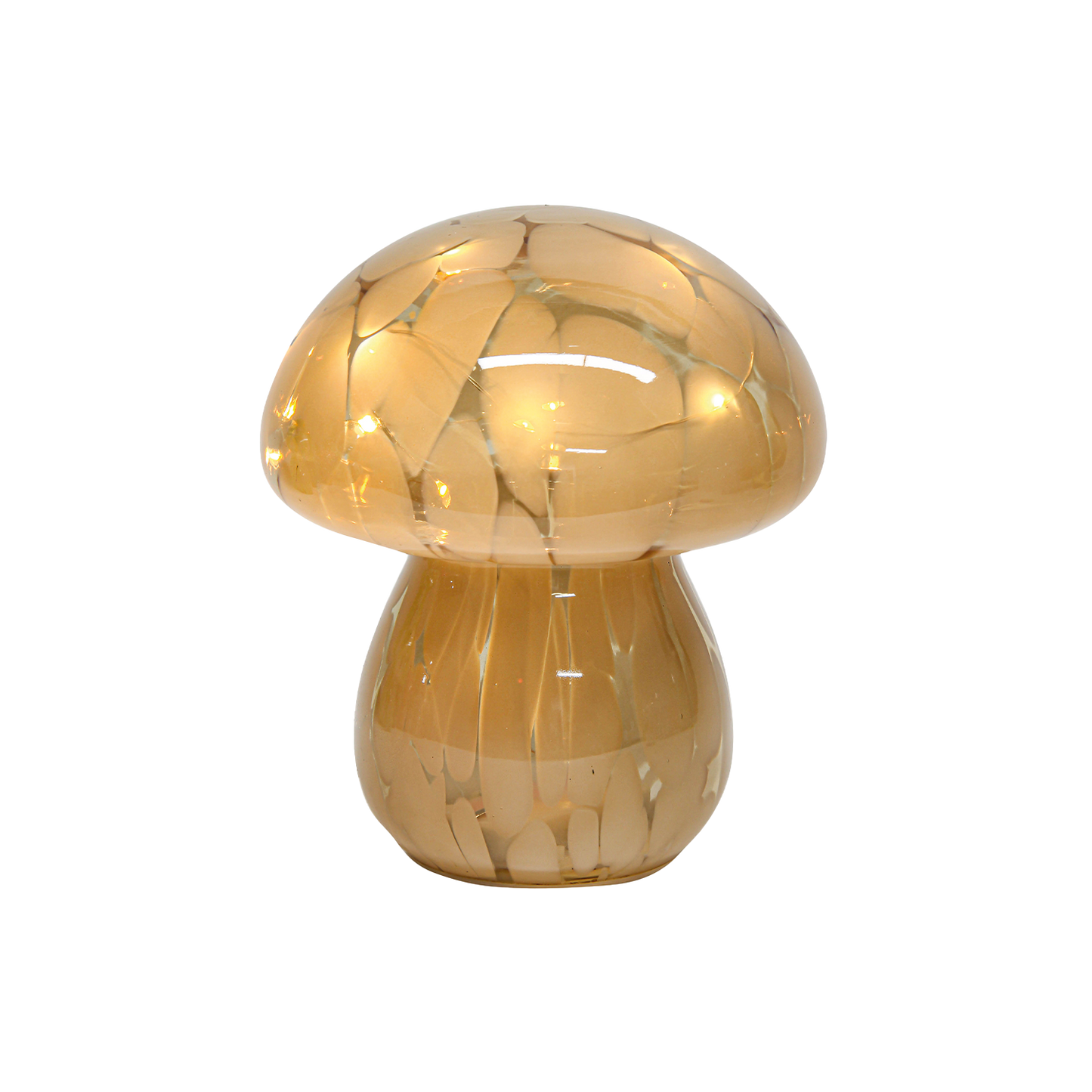 Beige Speckled Glass Table Lamp D13,5 H15,5cm