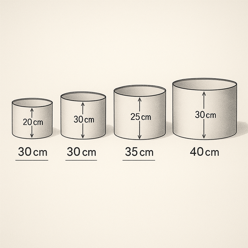 Dessin technique de lampes cylindriques (1)