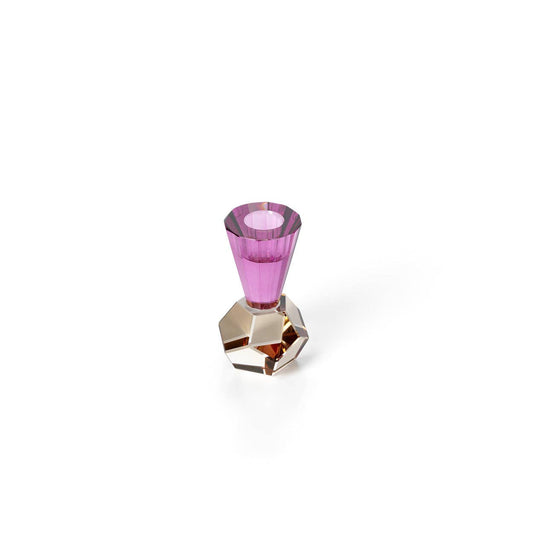 Amethyst Flammen-Glaskerzenhalter