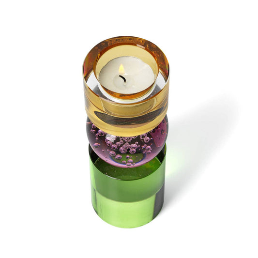 Solar-Juwel Glas-Kerzenhalter M