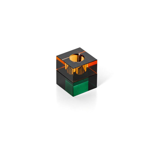 Block Kerzenhalter aus Glas