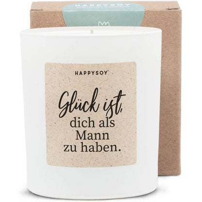 Duftkerze | Mein Glück ist es, dich als meinen Mann zu haben