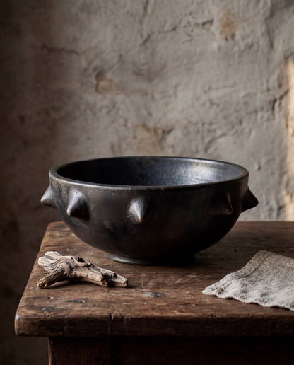 Burnt Ethnic Black Bowl