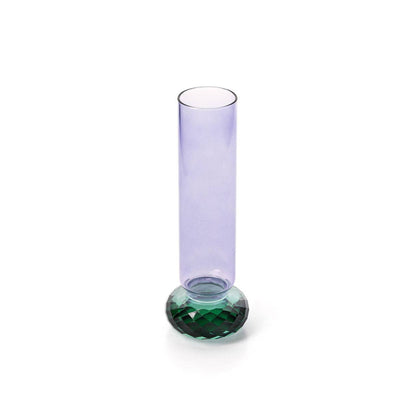 Quartz Glass Vase – Purple & Green