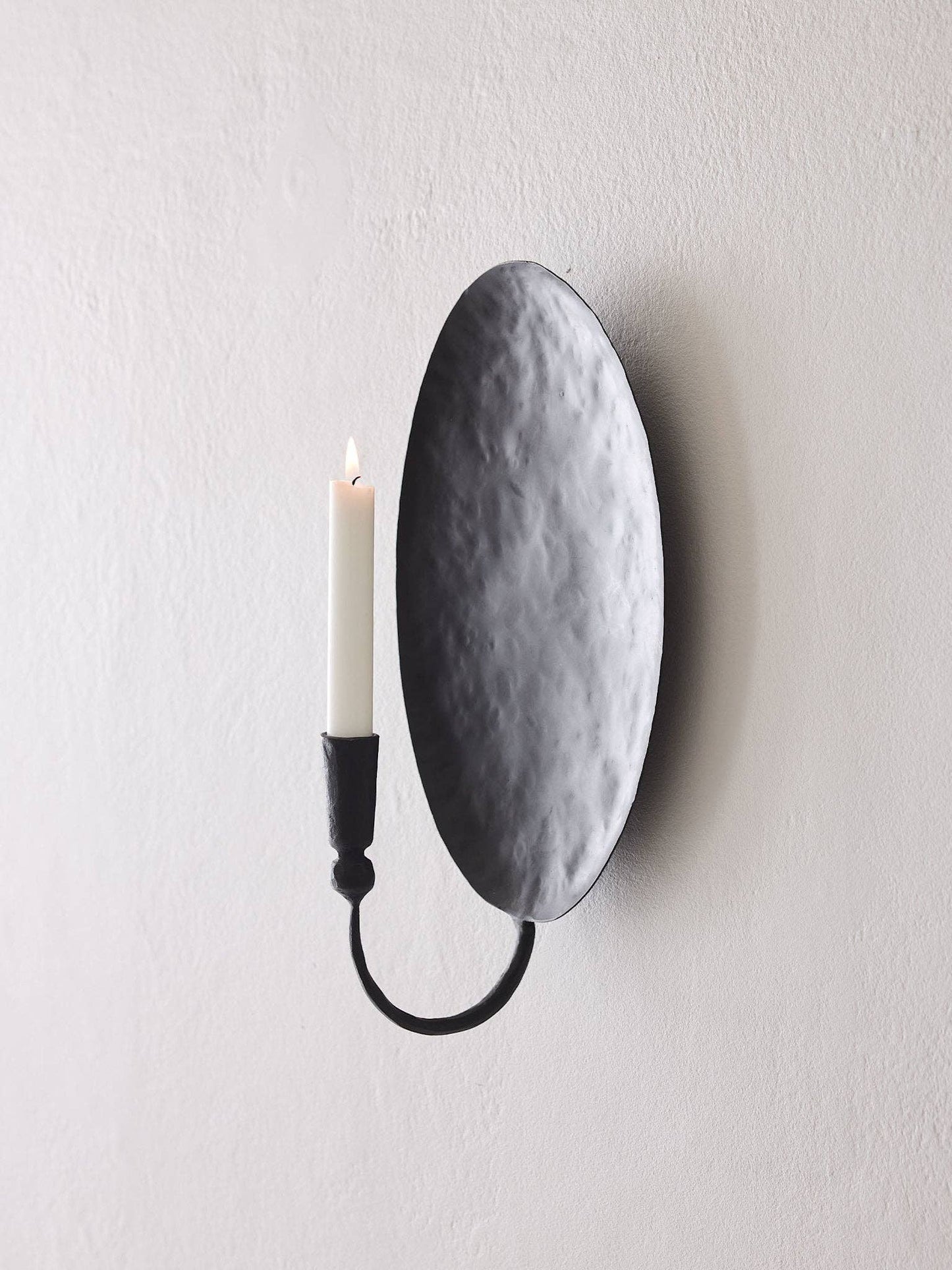 Oval Iron Wall Candle Holder