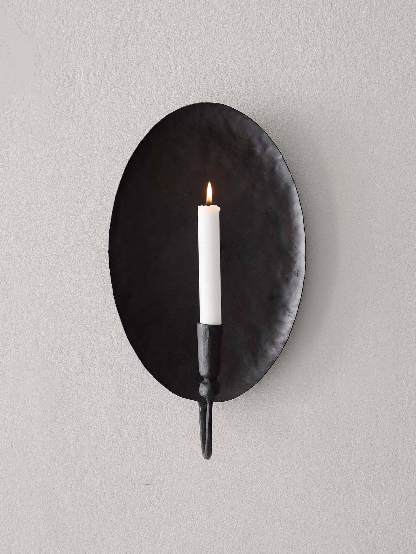 Oval Iron Wall Candle Holder