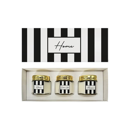 Box of 3 candles nostalgie D5 H5cm