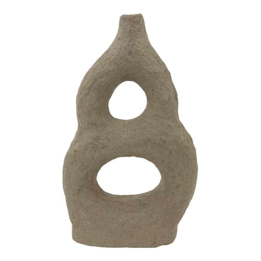 Vase aus Papiermaché Sayeko Anthrazit