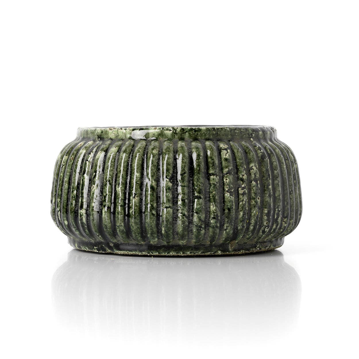 Handcrafted Green Ceramic Bowl