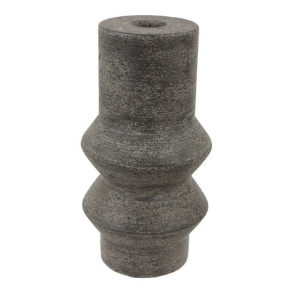 Jaina Vase Grau mit Doppelstreifen