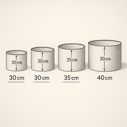 Dessin technique de lampes cylindriques (2)