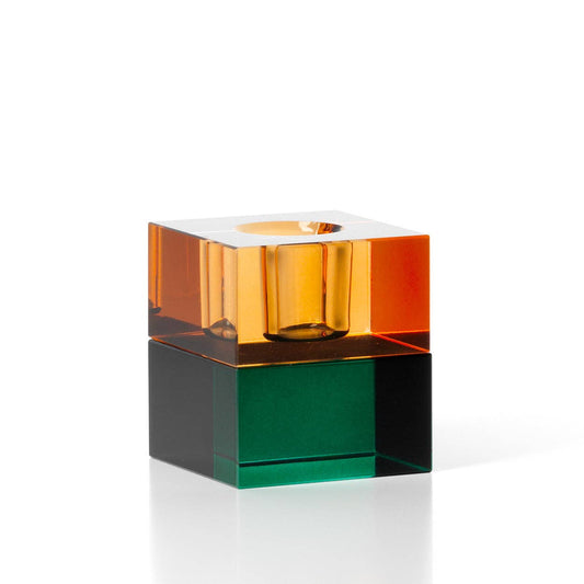 Block Kerzenhalter aus Glas