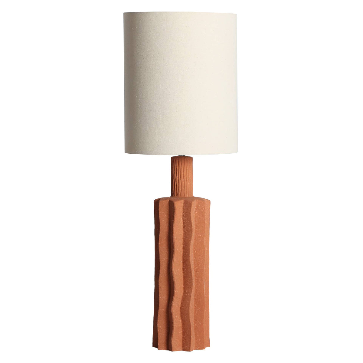 Terrakottafarbene Keramik-Tischlampe 33x33x10CM