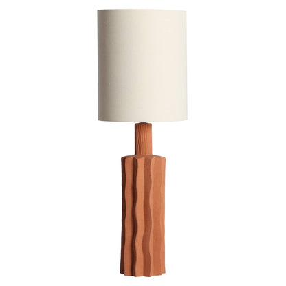 Terrakottafarbene Keramik-Tischlampe 33x33x10CM