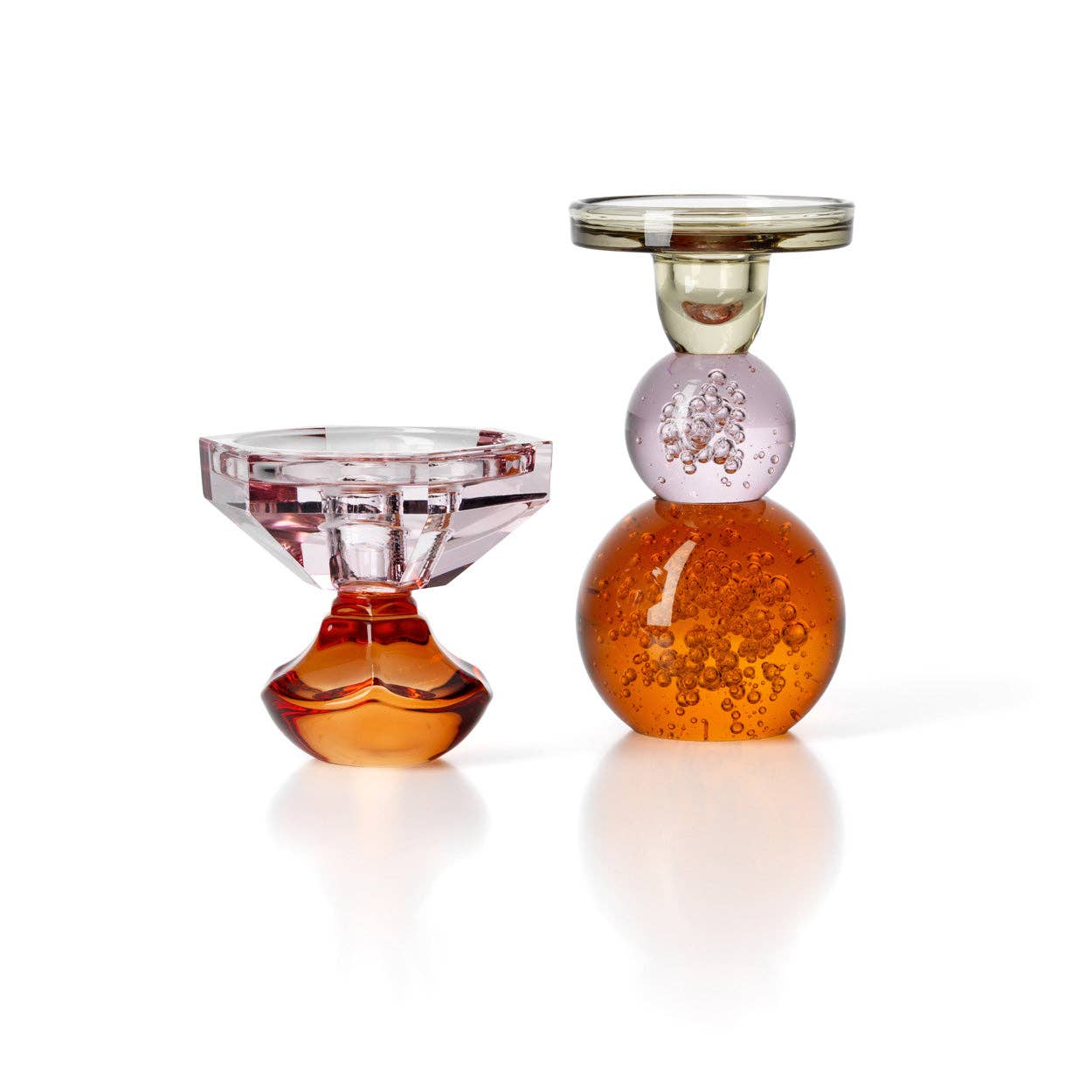 Bubble Jewel Glass Candle Holder