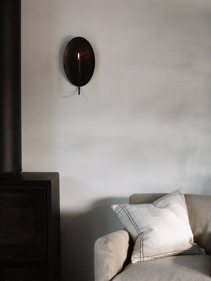 Oval Iron Wall Candle Holder
