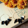 Black perles gold creoles