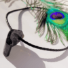 Necklace obsidian stone